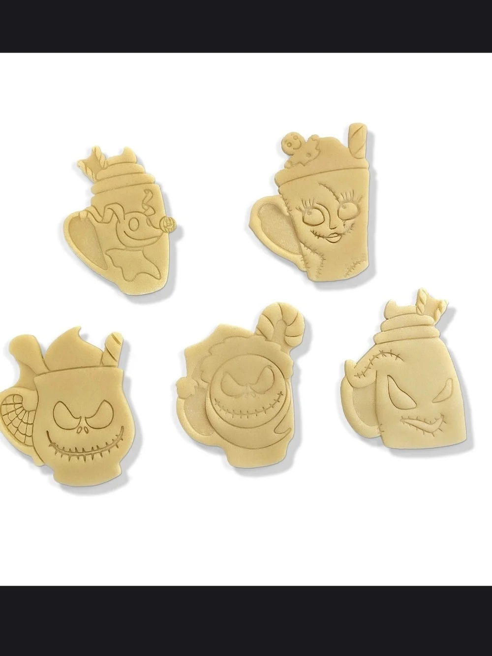Purple Nightmare B4 Xmas Character Cookie Cutters - Set of 5